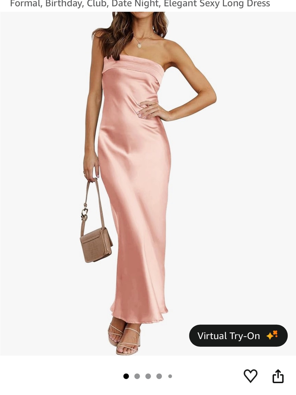 Women’s strapless wedding guest dress
